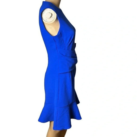 Eliza J. Wrap front dress,ruffles,feminine,event,size 2.blue,NWT glam,gala,EC - Picture 6 of 12